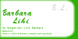barbara lihi business card